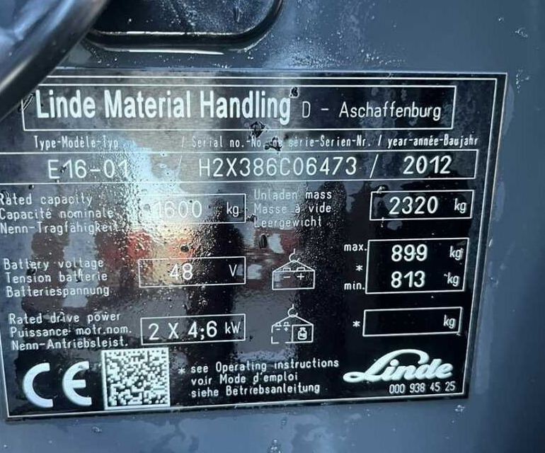 Linde E16-01 - Chariot élévateur électrique: photos 4 Linde E16-01 - Chariot élévateur électrique: photos 4