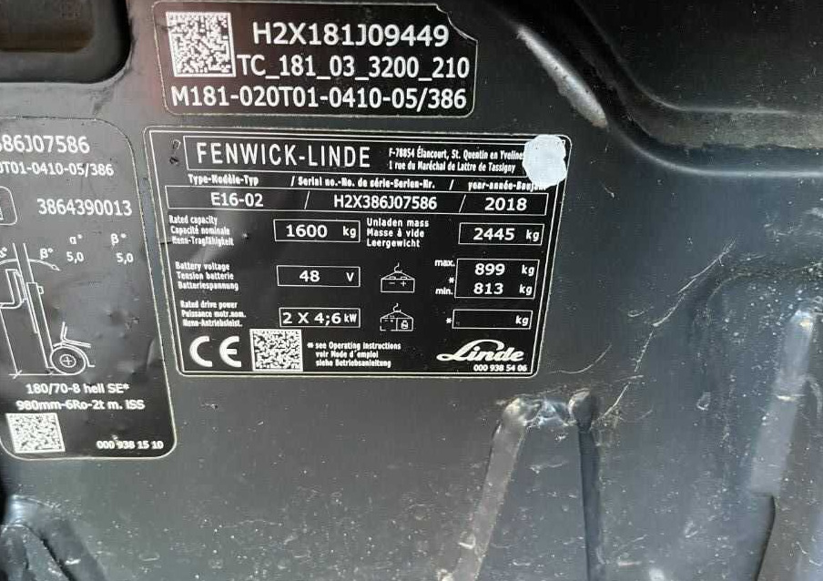 Linde E16-02 - Chariot élévateur électrique: photos 4 Linde E16-02 - Chariot élévateur électrique: photos 4