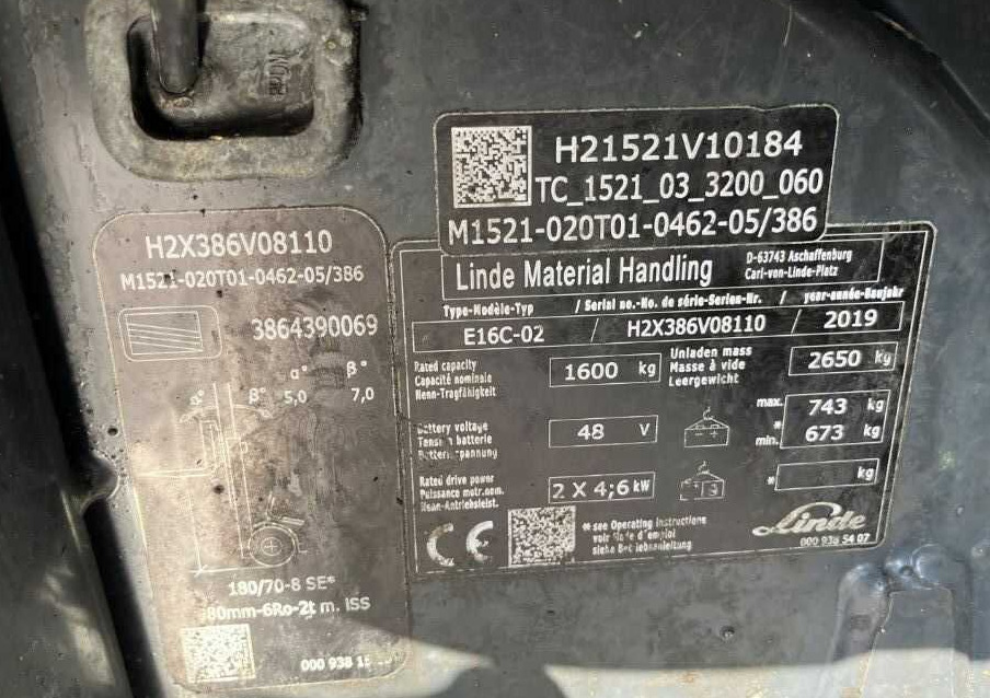 Linde E16C-02 - Chariot élévateur électrique: photos 4 Linde E16C-02 - Chariot élévateur électrique: photos 4