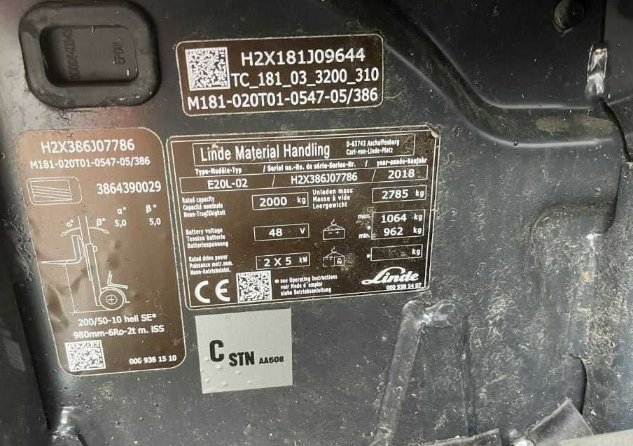 Linde E20L-02 - Chariot élévateur électrique: photos 4 Linde E20L-02 - Chariot élévateur électrique: photos 4