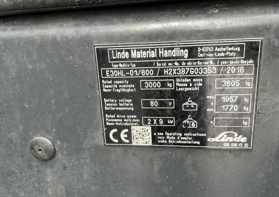 Linde E30H-01/600 - Chariot élévateur électrique: photos 4 Linde E30H-01/600 - Chariot élévateur électrique: photos 4