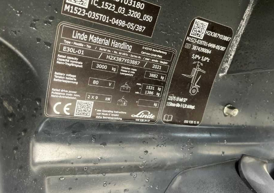 Linde E30L-01 - Chariot élévateur électrique: photos 4 Linde E30L-01 - Chariot élévateur électrique: photos 4