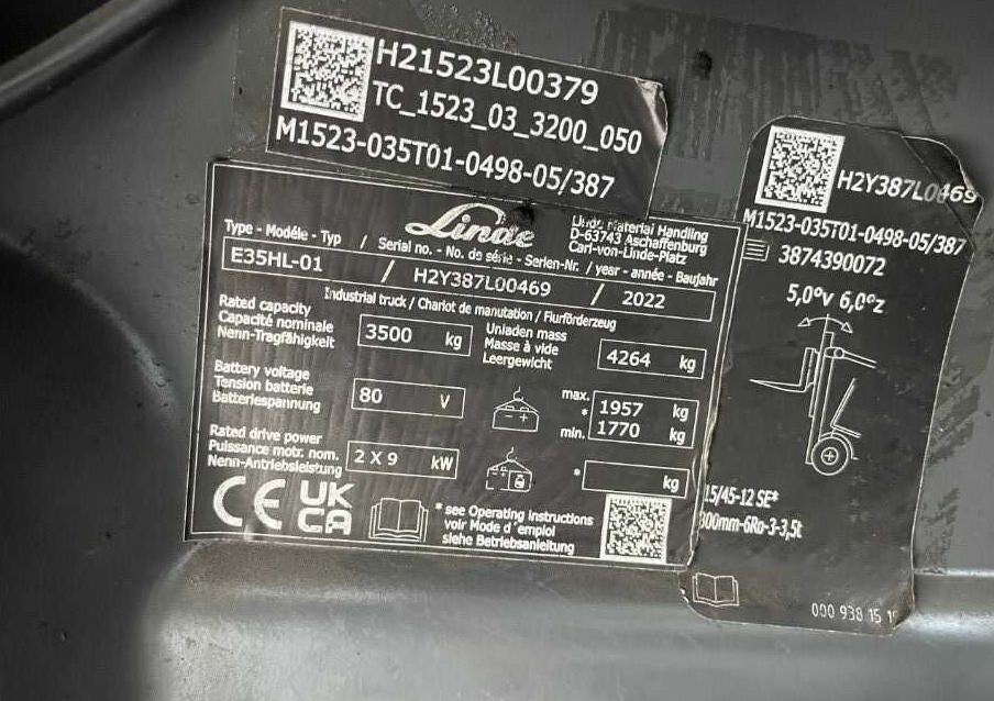 Linde E35HL-01 - Chariot élévateur électrique: photos 4 Linde E35HL-01 - Chariot élévateur électrique: photos 4