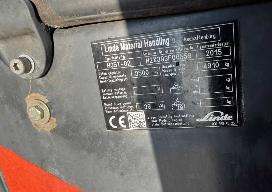 Linde H35T-02 - Chariot élévateur à gaz: photos 4 Linde H35T-02 - Chariot élévateur à gaz: photos 4