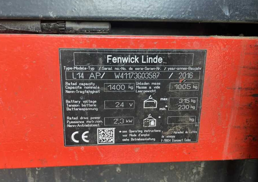 Linde L14lAP - Gerbeur: photos 4 Linde L14lAP - Gerbeur: photos 4