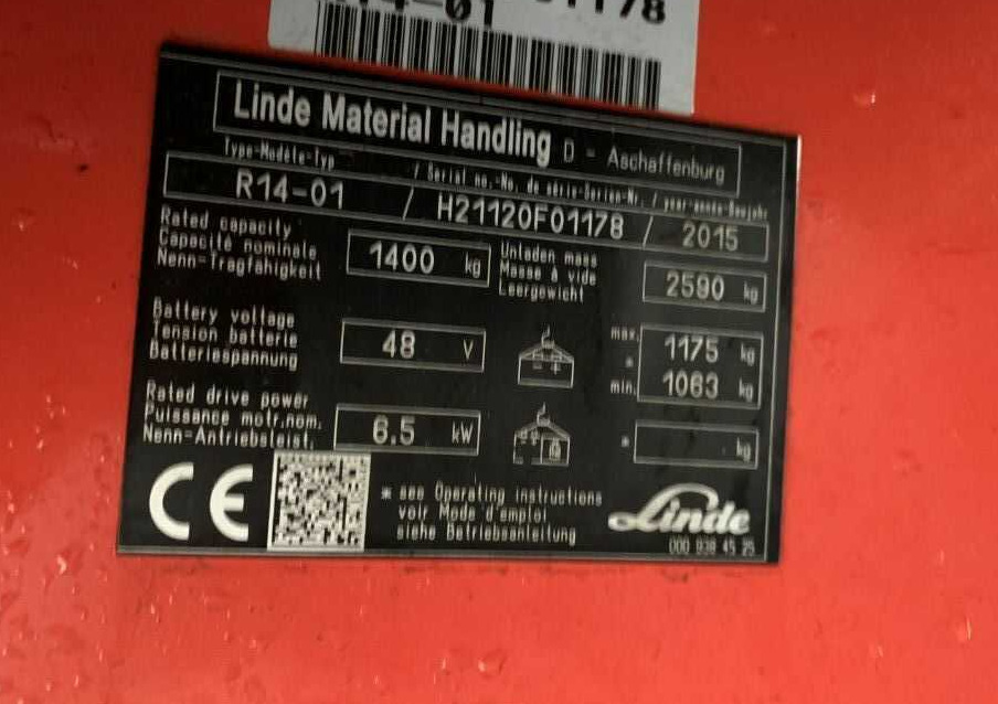 Linde R14-01 - Chariot à mât rétractable: photos 4 Linde R14-01 - Chariot à mât rétractable: photos 4