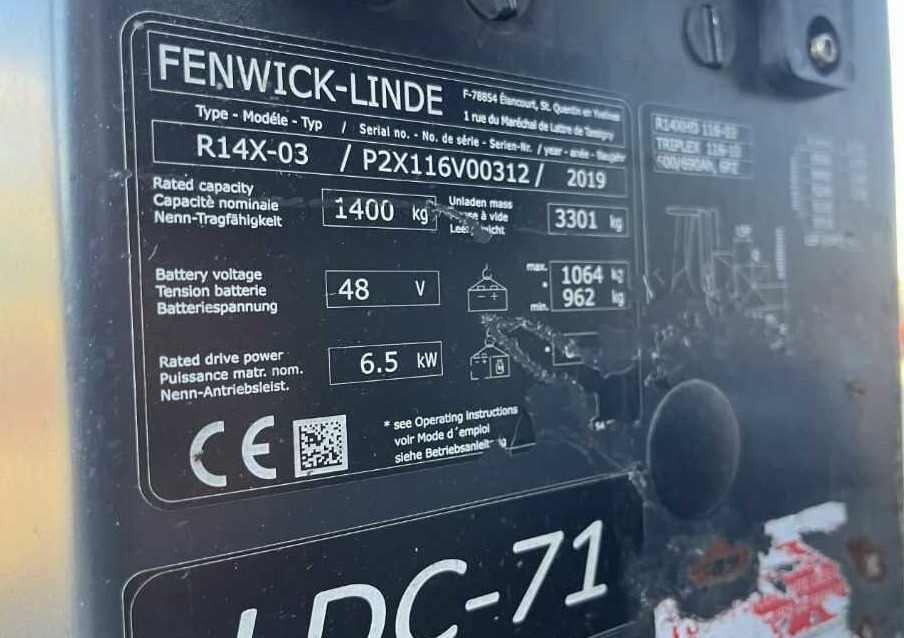 Linde R14X - Chariot à mât rétractable: photos 4 Linde R14X - Chariot à mât rétractable: photos 4