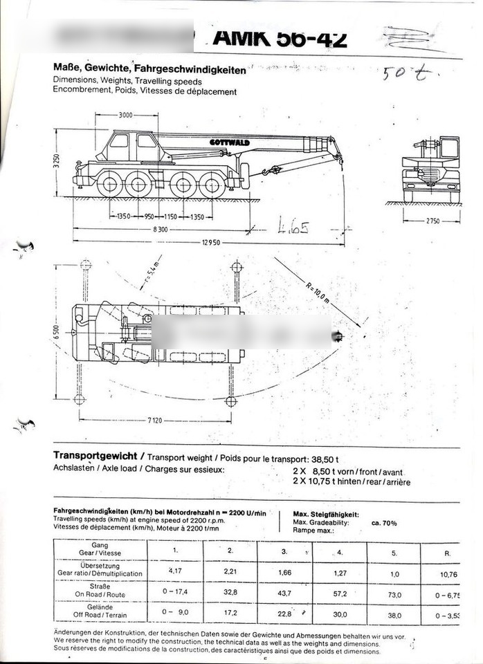 Gottwald АМК 56-42 - Grue mobile: photos 5 Gottwald АМК 56-42 - Grue mobile: photos 5