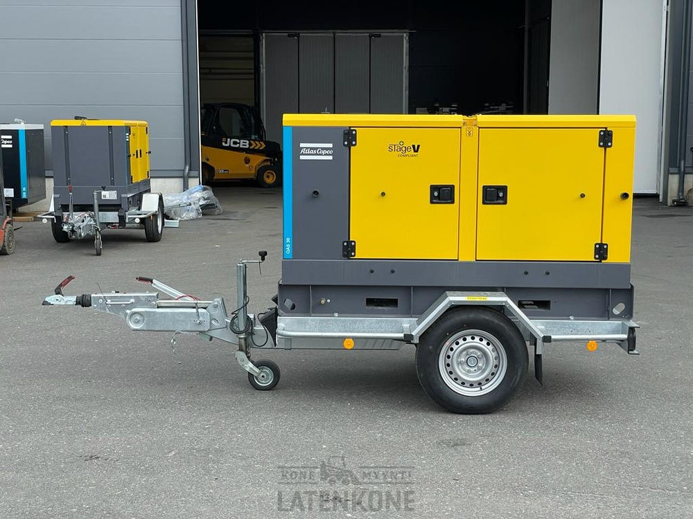 Groupe électrogène Atlas Copco QAS 30 50 Hz Generaattori StageV vetovarustuksella: photos 6