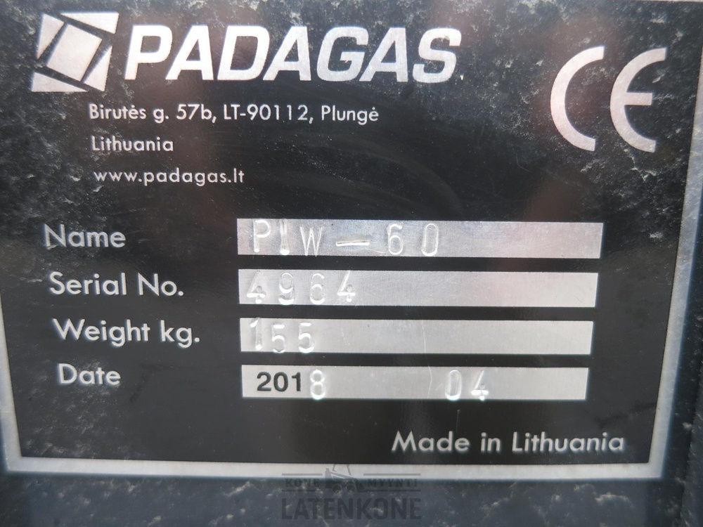 Brosse pour Engins de chantier Padagas Puomiharja PIW-60 R ilman kiinnikettä: photos 8