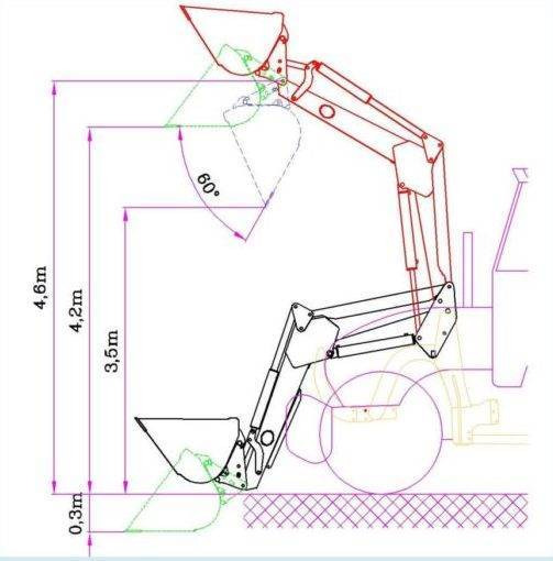 Hydrometal ładowacz czołowy AT-50 - Chargeur frontal pour tracteur: photos 3 Hydrometal ładowacz czołowy AT-50 - Chargeur frontal pour tracteur: photos 3