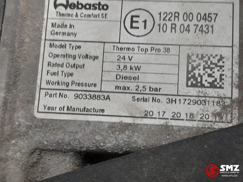 DAF Occ standverwarming Thermo Top Pro 38 DAF - Chauffage/ Ventilation pour Camion: photos 5 DAF Occ standverwarming Thermo Top Pro 38 DAF - Chauffage/ Ventilation pour Camion: photos 5
