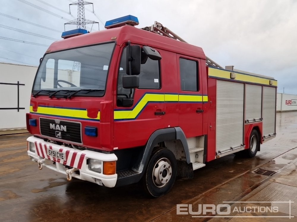 2001 MAN 4x2 Fire Engine, Manual Gearbox - Camion de pompier: photos 1 2001 MAN 4x2 Fire Engine, Manual Gearbox - Camion de pompier: photos 1