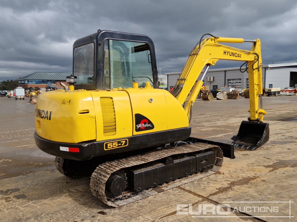 2012 Hyundai R55-7 - Mini pelle: photos 5 2012 Hyundai R55-7 - Mini pelle: photos 5