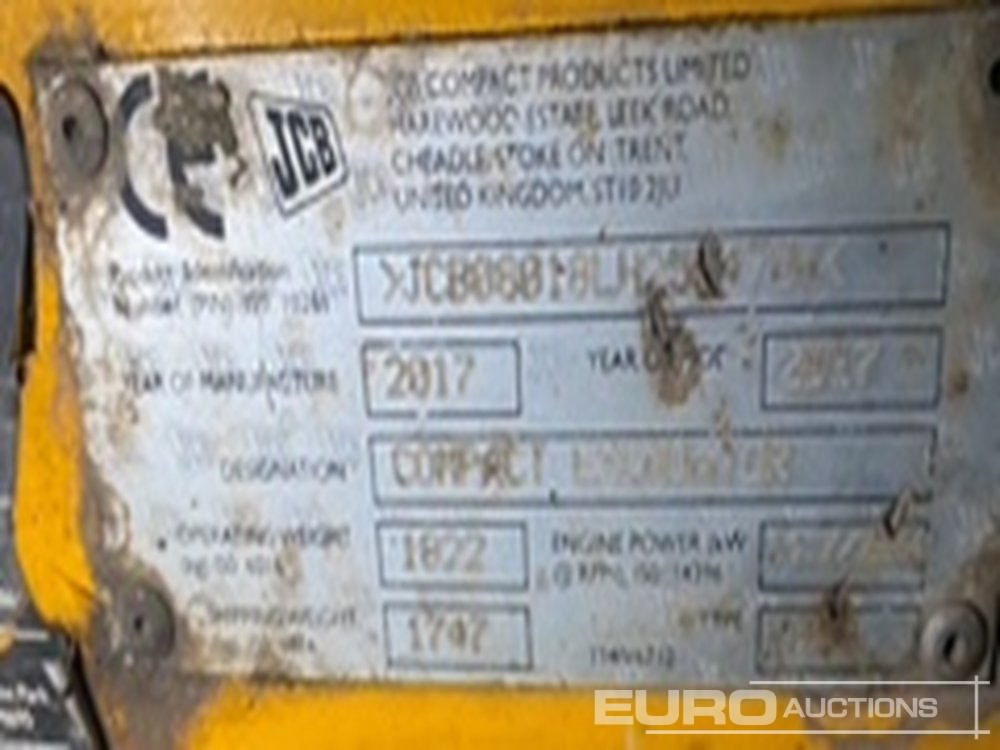 2017 JCB 8018 - Mini pelle: photos 5 2017 JCB 8018 - Mini pelle: photos 5