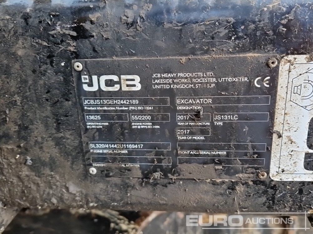 Pelle sur chenille 2017 JCB JS131LC: photos 42