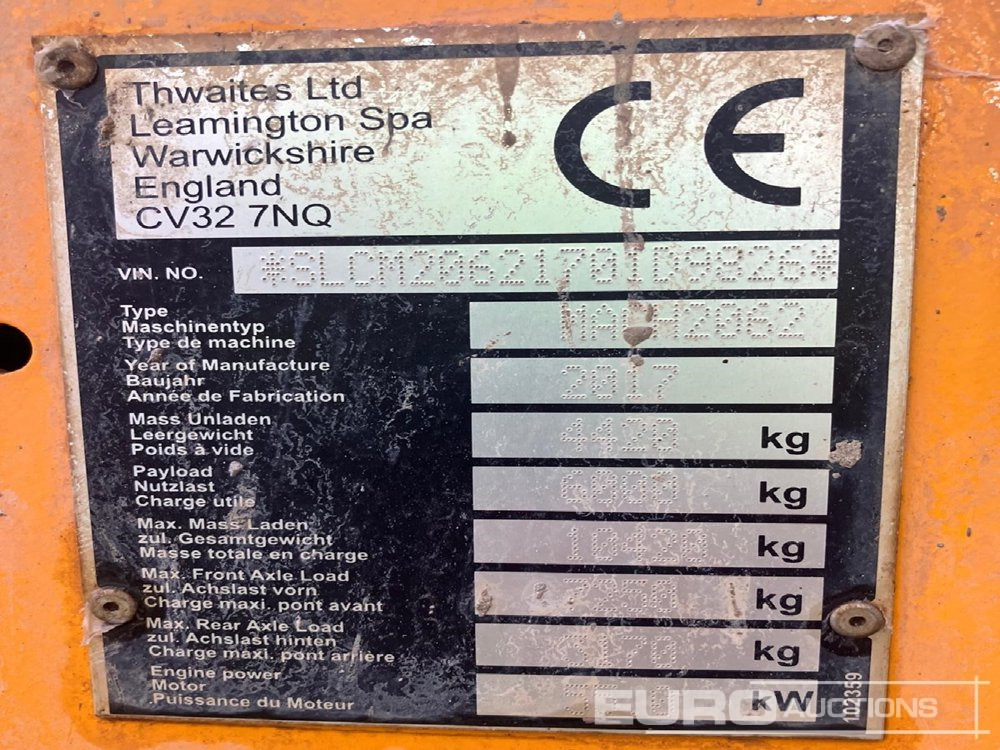 Mini tombereau 2017 Thwaites 6 Ton: photos 7 Mini tombereau 2017 Thwaites 6 Ton: photos 7