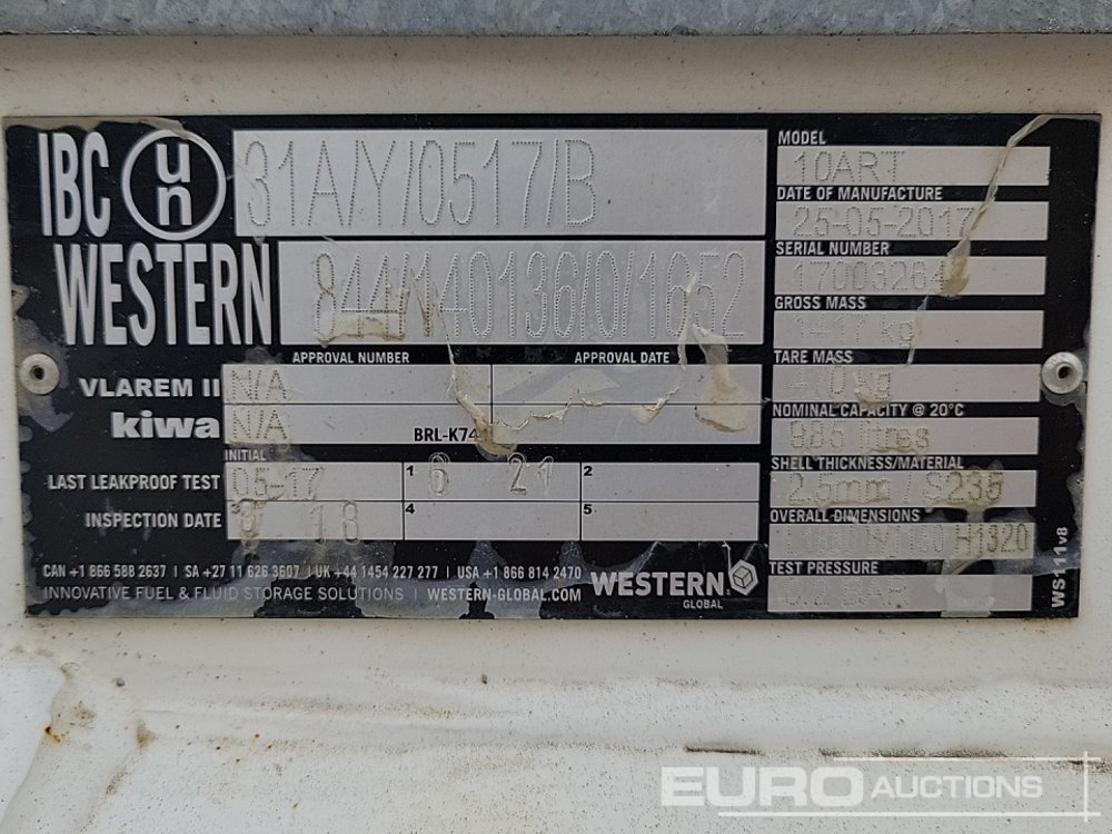 Cuve de stockage 2017 Western 10ART: photos 16