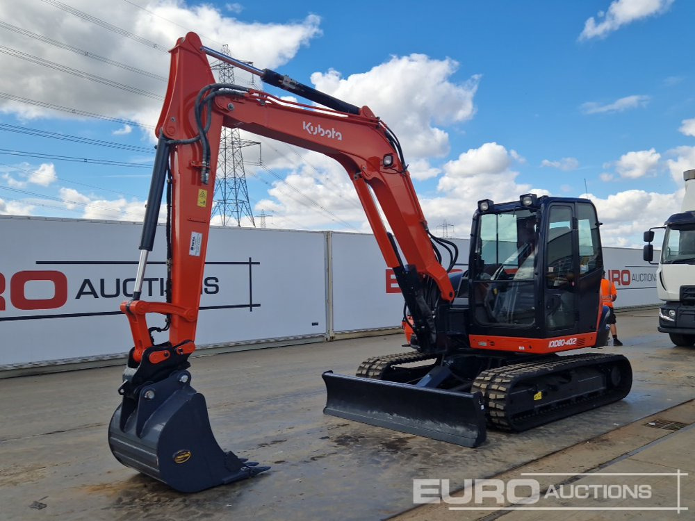 2018 Kubota KX080-4A - Mini pelle: photos 1 2018 Kubota KX080-4A - Mini pelle: photos 1