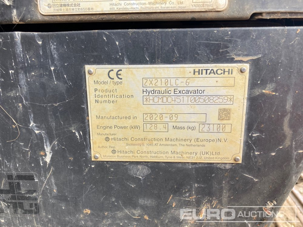 2020 Hitachi ZX210LC-6 - Pelle sur chenille: photos 5 2020 Hitachi ZX210LC-6 - Pelle sur chenille: photos 5