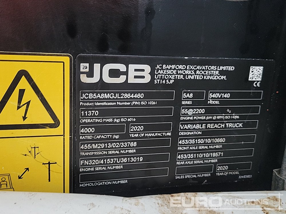 Chariot télescopique 2020 JCB 540-140 Hi Viz: photos 39 Chariot télescopique 2020 JCB 540-140 Hi Viz: photos 39