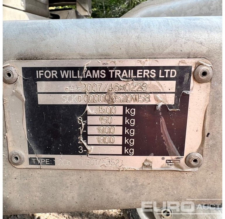 2021 Ifor Williams TT3017 - Remorque porte engin: photos 3 2021 Ifor Williams TT3017 - Remorque porte engin: photos 3