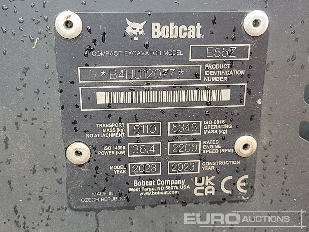 Mini pelle 2023 Bobcat E55z: photos 46