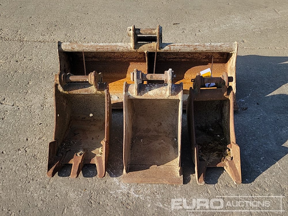 Godet 48" Ditching, 12", 12", 10" Digging Bucket 30-40mm Pin to suit Mini Excavator: photos 8