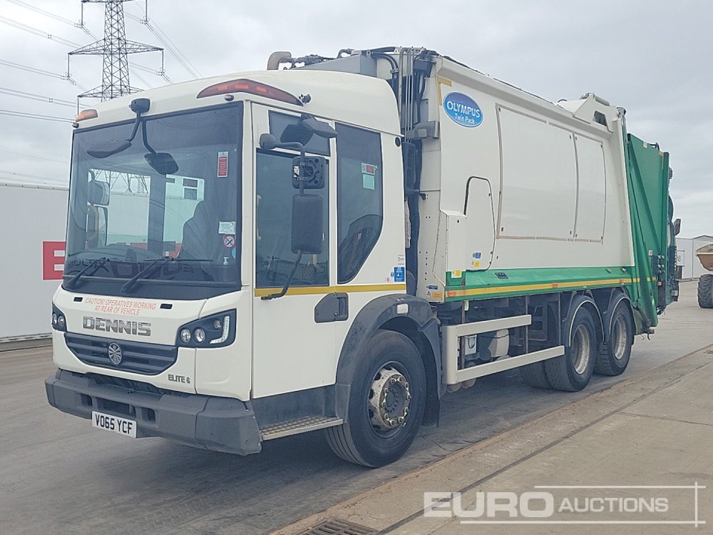 Dennis Elite 6 6x4 Refuse Lorry, 360 Camera, Automatic Gearbox - Benne à ordures ménagères: photos 1 Dennis Elite 6 6x4 Refuse Lorry, 360 Camera, Automatic Gearbox - Benne à ordures ménagères: photos 1