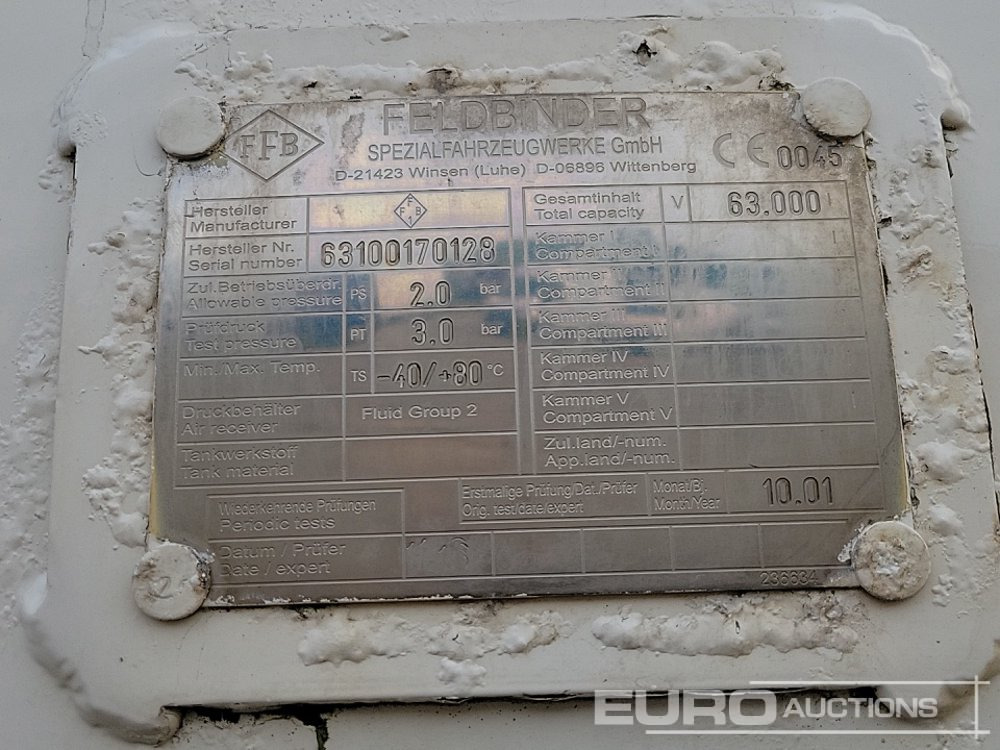 Semi-remorque citerne Feldbinder KIP63.3: photos 47