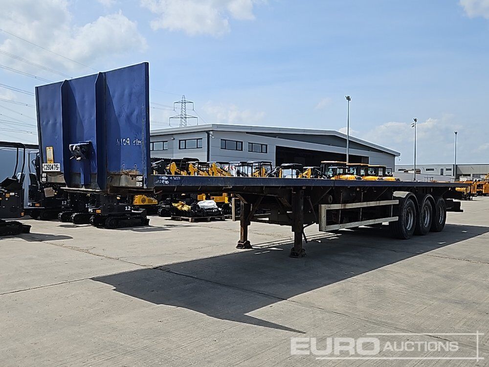 Haldex Tri Axle Extendable Flat Bed Trailer Rear Steer - Semi-remorque plateau: photos 1 Haldex Tri Axle Extendable Flat Bed Trailer Rear Steer - Semi-remorque plateau: photos 1