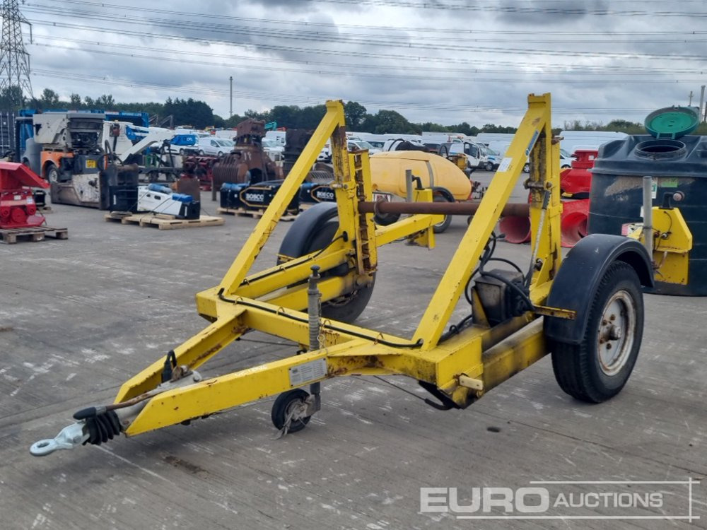 TWS 3 Ton Single Axle Hydraulic Adjustable Cable Reel Trailer - Remorque porte engin: photos 1 TWS 3 Ton Single Axle Hydraulic Adjustable Cable Reel Trailer - Remorque porte engin: photos 1