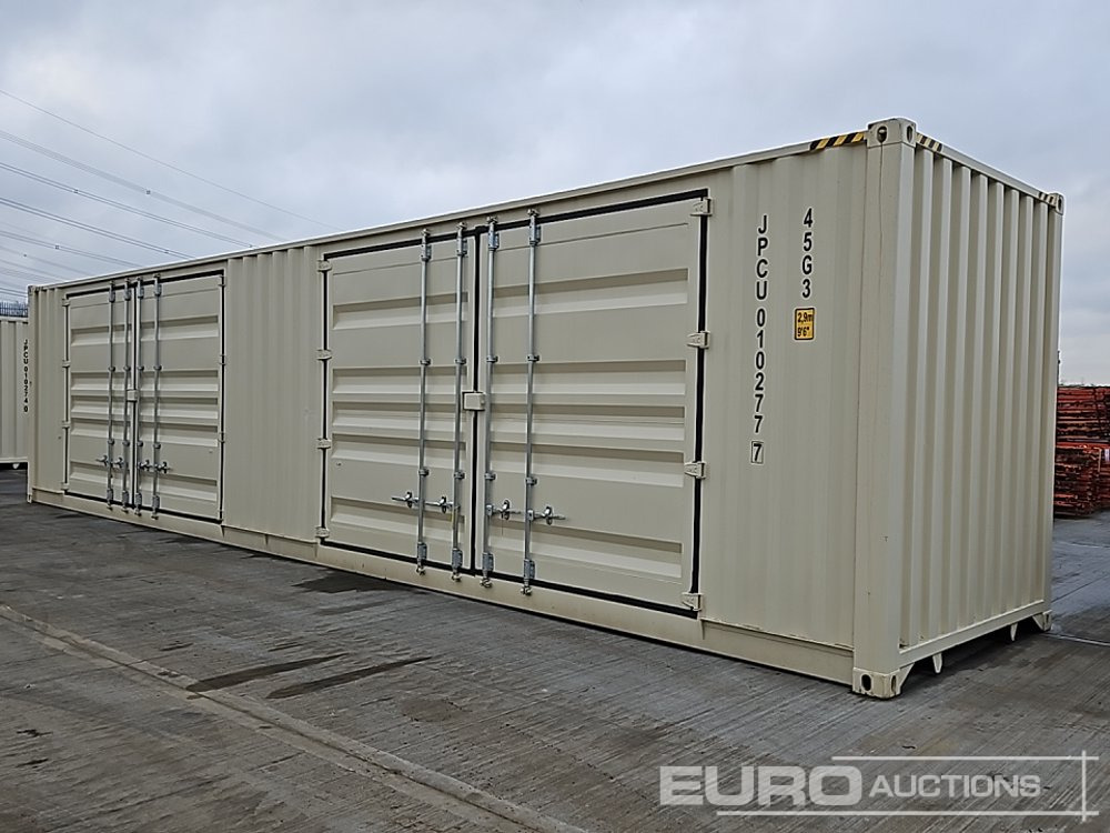 Unused 2025 40' x 8' High Cube Container, 2 Side Doors, 1 End Door (Cannot Be Reconsigned) - Conteneur maritime: photos 1 Unused 2025 40' x 8' High Cube Container, 2 Side Doors, 1 End Door (Cannot Be Reconsigned) - Conteneur maritime: photos 1