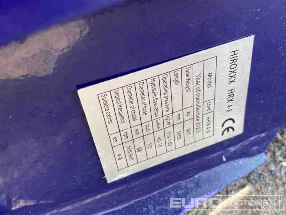 Marteau hydraulique Unused 2025 Hirox HRX4-8 Hydraulic Breaker 45mm Pin to suit 4-6 Ton Excavator: photos 13