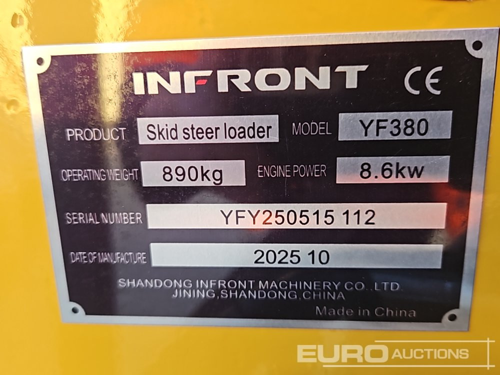 Unused 2025 Infront YF380 - Mini chargeuse: photos 1 Unused 2025 Infront YF380 - Mini chargeuse: photos 1
