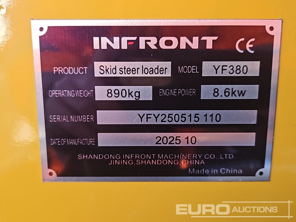 Unused 2025 Infront YF380 - Mini chargeuse: photos 1 Unused 2025 Infront YF380 - Mini chargeuse: photos 1