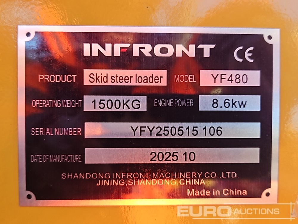 Unused 2025 Infront YF480 - Mini chargeuse: photos 1 Unused 2025 Infront YF480 - Mini chargeuse: photos 1