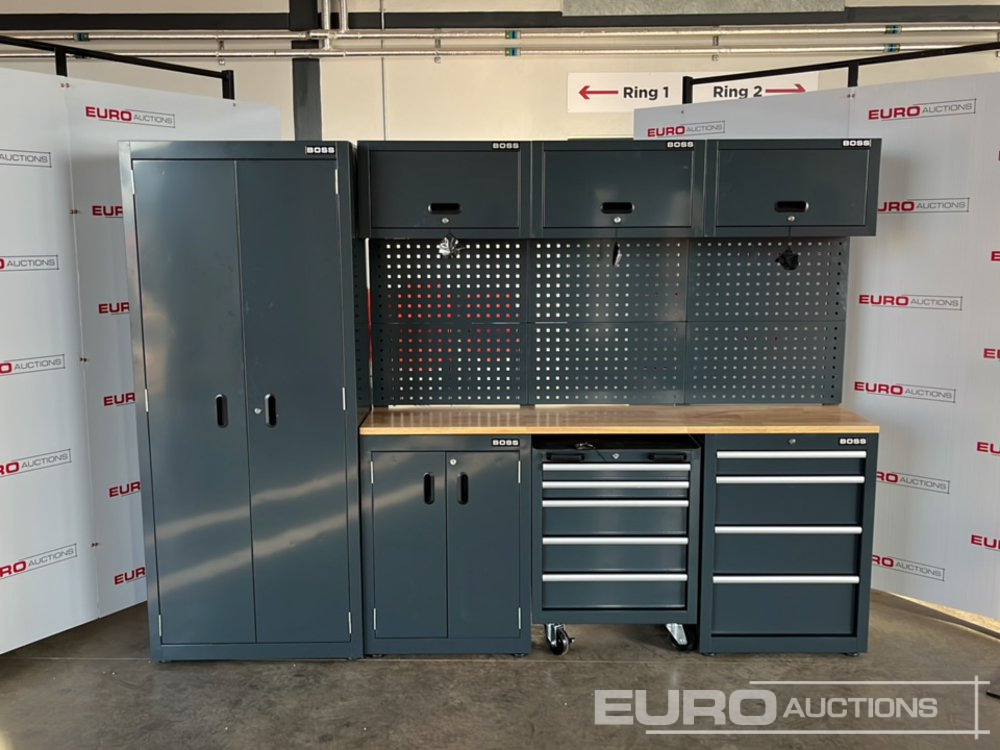 Unused Boss 2.6m 9 Drawer, 5 Cabinet Tool Station - Équipement de garage: photos 2 Unused Boss 2.6m 9 Drawer, 5 Cabinet Tool Station - Équipement de garage: photos 2