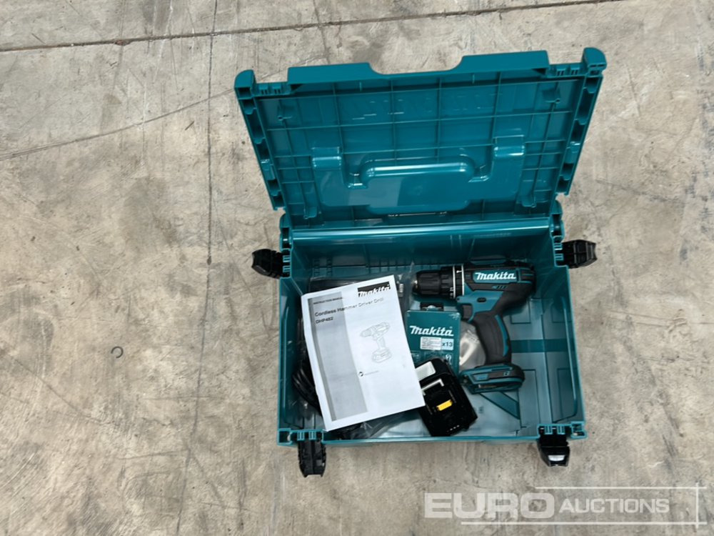 Unused Makita DHP482Z 18V LXT Combi Drill, 3.0Ah Battery, Charger & 13 Piece HSS-R Drill Bit Set - Matériel de chantier: photos 5 Unused Makita DHP482Z 18V LXT Combi Drill, 3.0Ah Battery, Charger & 13 Piece HSS-R Drill Bit Set - Matériel de chantier: photos 5
