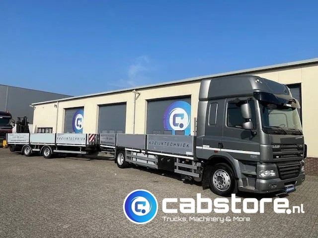 DAF CF 85 .360 4x2 Euro 5 - Open laadbak + WebTrailer open laadbak - Year 2012 - Good condition - Camion plateau: photos 1 DAF CF 85 .360 4x2 Euro 5 - Open laadbak + WebTrailer open laadbak - Year 2012 - Good condition - Camion plateau: photos 1
