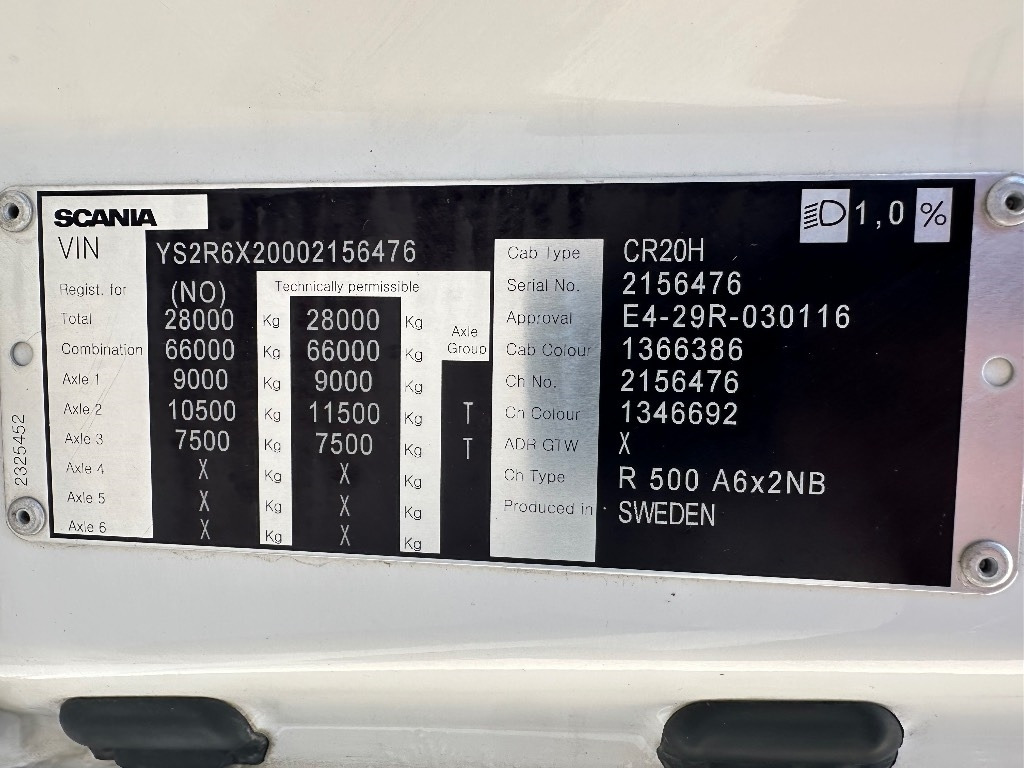 Tracteur routier Scania R 500 6X2: photos 12