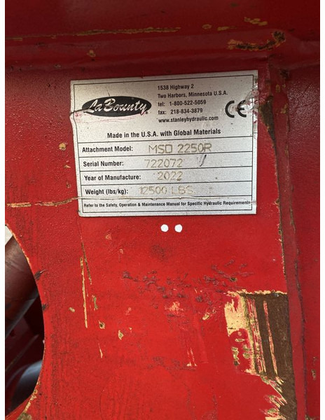 LaBounty MSD2250R - Cisaille de démolition pour Engins de chantier: photos 4 LaBounty MSD2250R - Cisaille de démolition pour Engins de chantier: photos 4