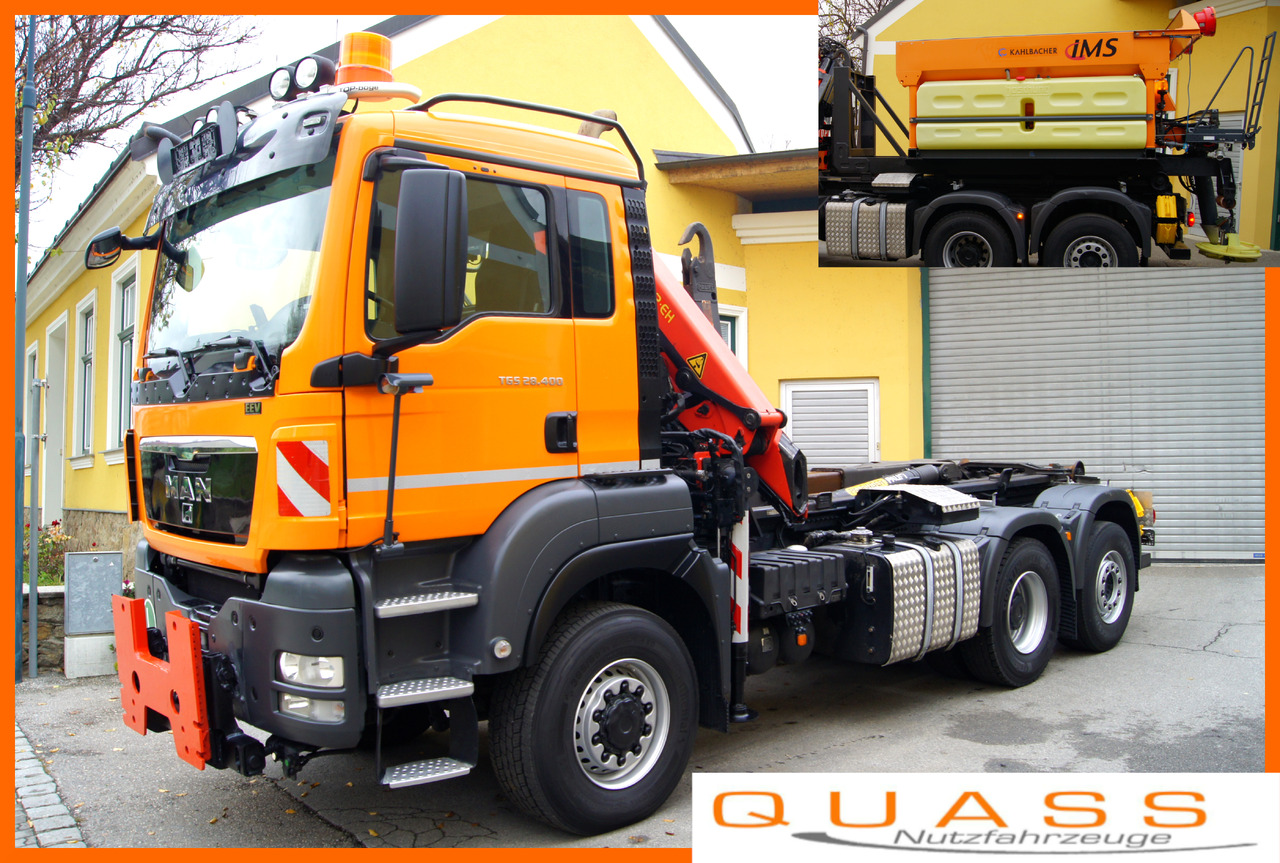 MAN TGS 28.400 BL 6x4-4/TÜV/PK12002/PALIFT/Winterdienst/Salzstreuer/Streuer/Schneepflug - Engin de déneigement: photos 1 MAN TGS 28.400 BL 6x4-4/TÜV/PK12002/PALIFT/Winterdienst/Salzstreuer/Streuer/Schneepflug - Engin de déneigement: photos 1
