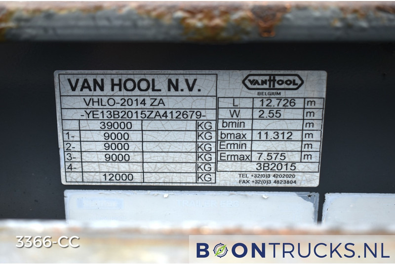 Semi-remorque porte-conteneur/ Caisse mobile Van Hool 3B2015 FIXED CHASSIS | 2x20-40ft HC * 4600 Kg * NL TRAILER: photos 20