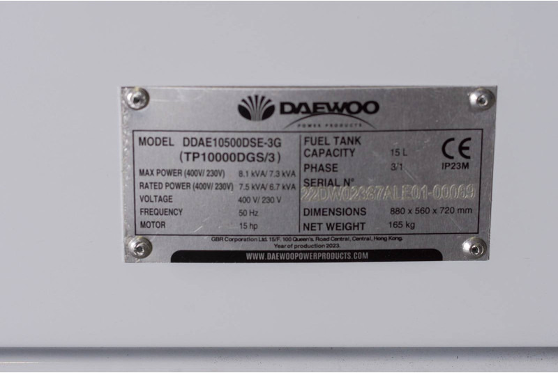 Groupe électrogène neuf Daewoo DDAE10500DSE-3G: photos 7