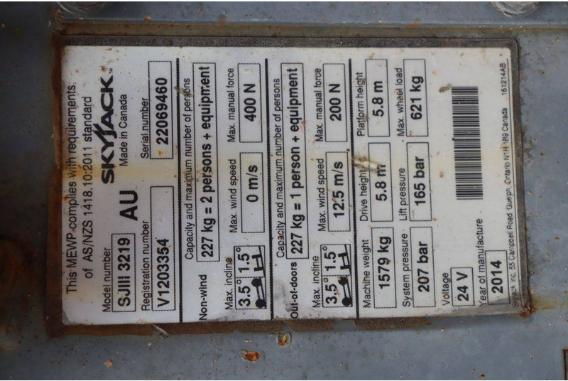 Nacelle ciseaux Skyjack SJ3219: photos 15