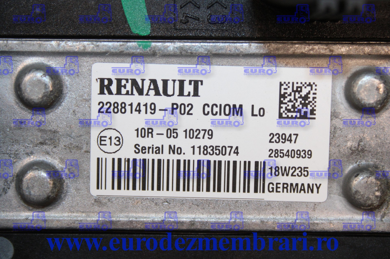 CALCULATOR CCIOM RENAULT T 22881419 - Bloc de gestion pour Camion: photos 2 CALCULATOR CCIOM RENAULT T 22881419 - Bloc de gestion pour Camion: photos 2