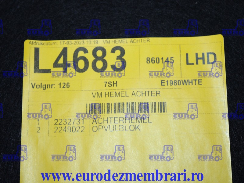 ELEMENT INTERIOR CABINA DAF XF XG 2232731 - Cabine et intérieur pour Camion: photos 2 ELEMENT INTERIOR CABINA DAF XF XG 2232731 - Cabine et intérieur pour Camion: photos 2