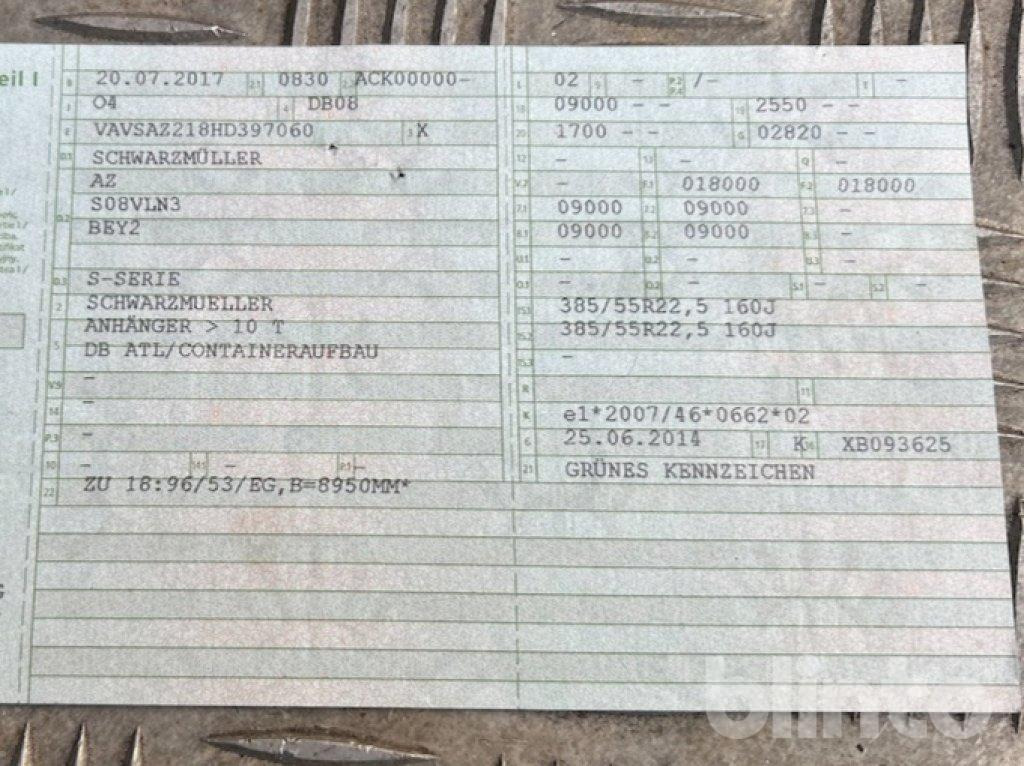 Schwarzmüller AZ (2014) - Remorque porte-conteneur/ Caisse mobile: photos 5 Schwarzmüller AZ (2014) - Remorque porte-conteneur/ Caisse mobile: photos 5