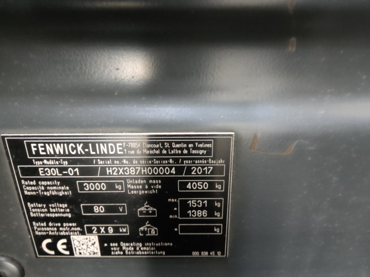 Linde E30L-01 - Chariot élévateur électrique: photos 5 Linde E30L-01 - Chariot élévateur électrique: photos 5